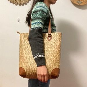 NEW handwoven straw tote bag | gift for woman beach vacation, fall autumn style